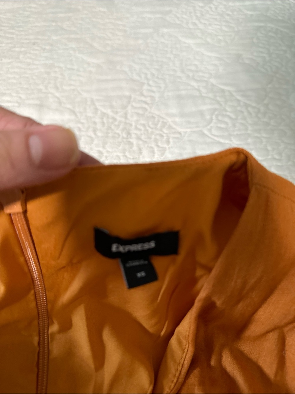 Express Rust-Orange High-Low Dress - Picture 4 of 4
